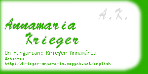 annamaria krieger business card